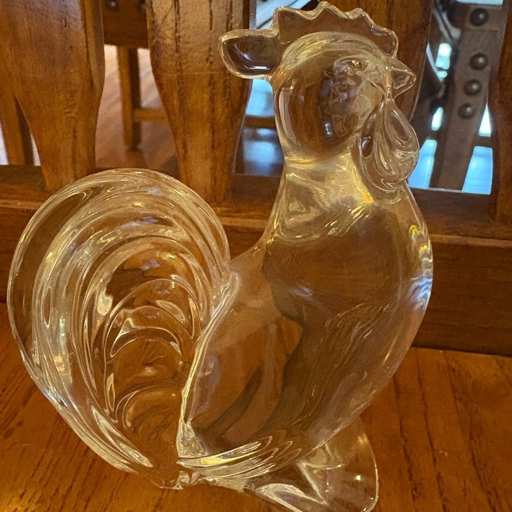Baccarat France Crystal Rooster Figurine – 4” Zodiac Animal – Clear Signed - Picture 6 of 12